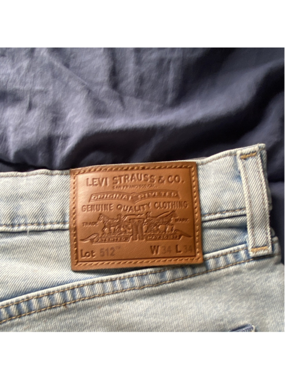 Levi's Premium Men's Slim Lot 512 Big E Tapered Light Wash Blue Denim Jeans